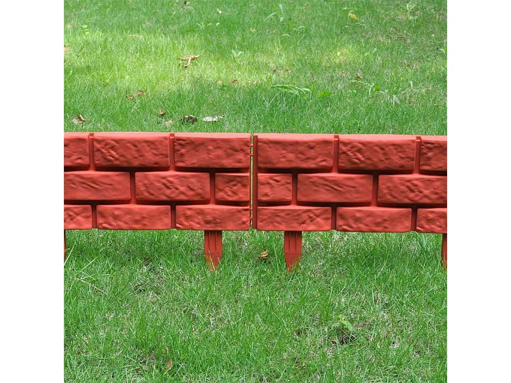 Cl?ture de jardin avec design de briques 11 pcs