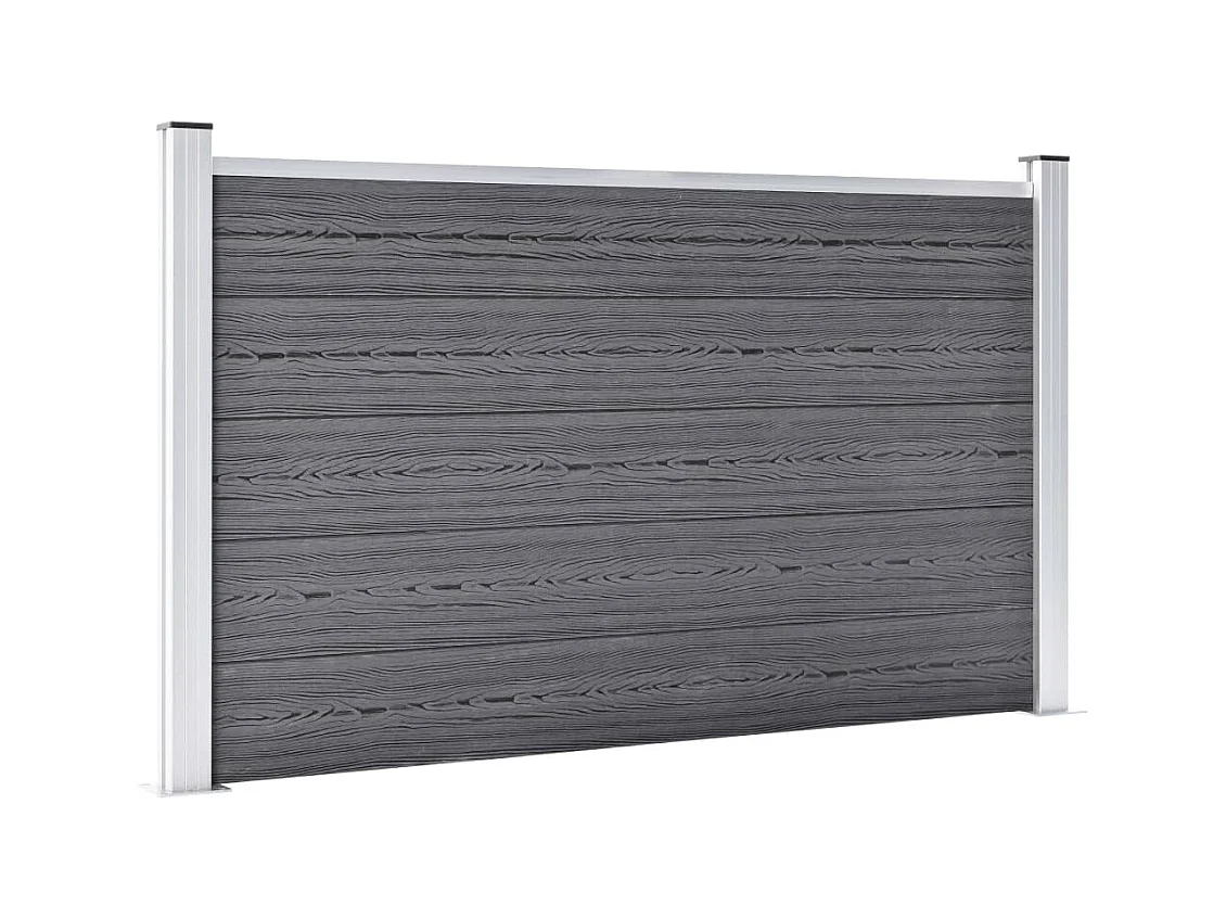 WPC Gartenzaun 872x106 cm Grau