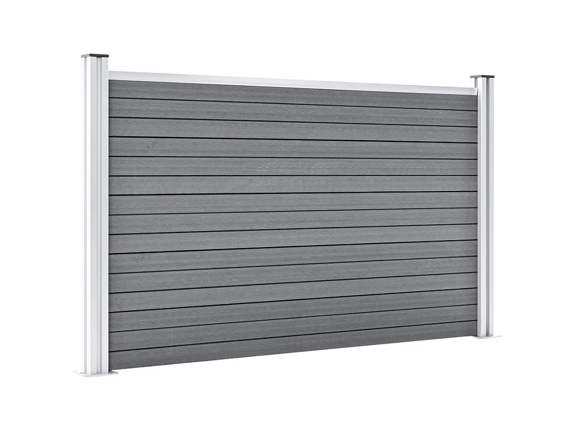 WPC Gartenzaun 872x106 cm Grau