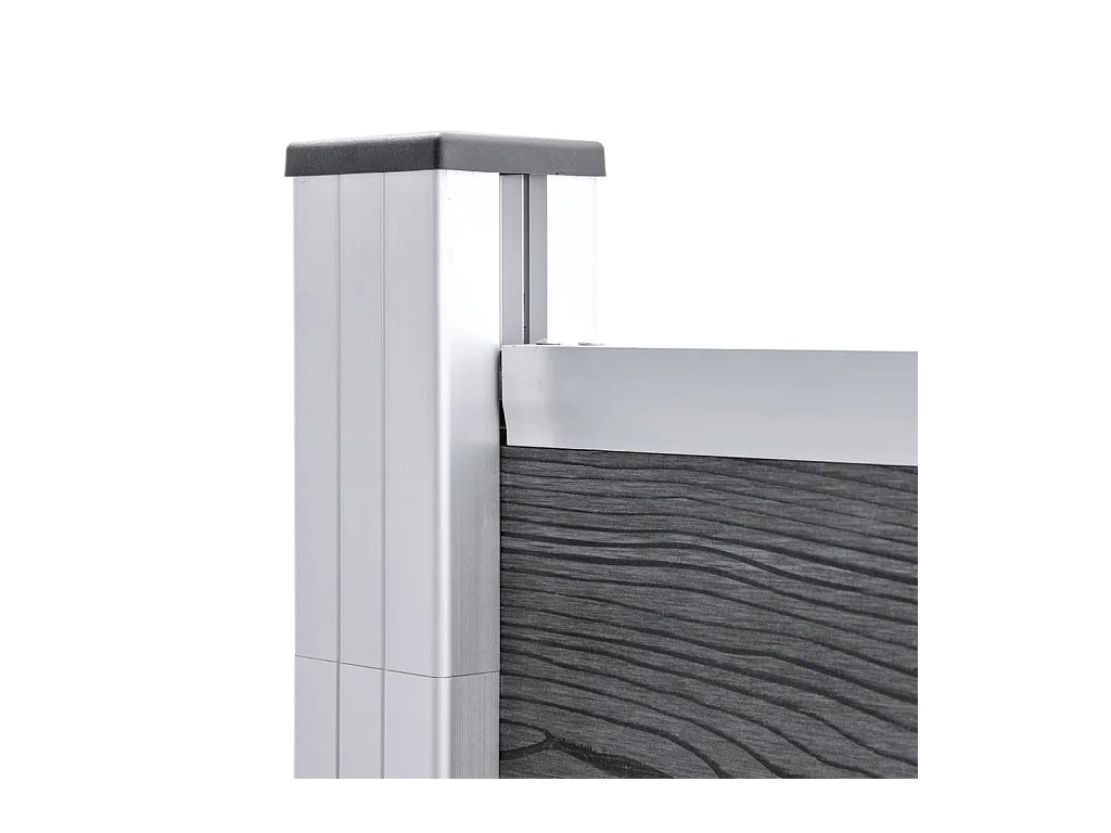 WPC Gartenzaun 872x106 cm Grau