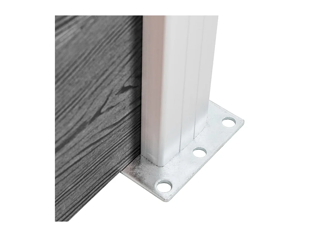 WPC Gartenzaun 872x106 cm Grau