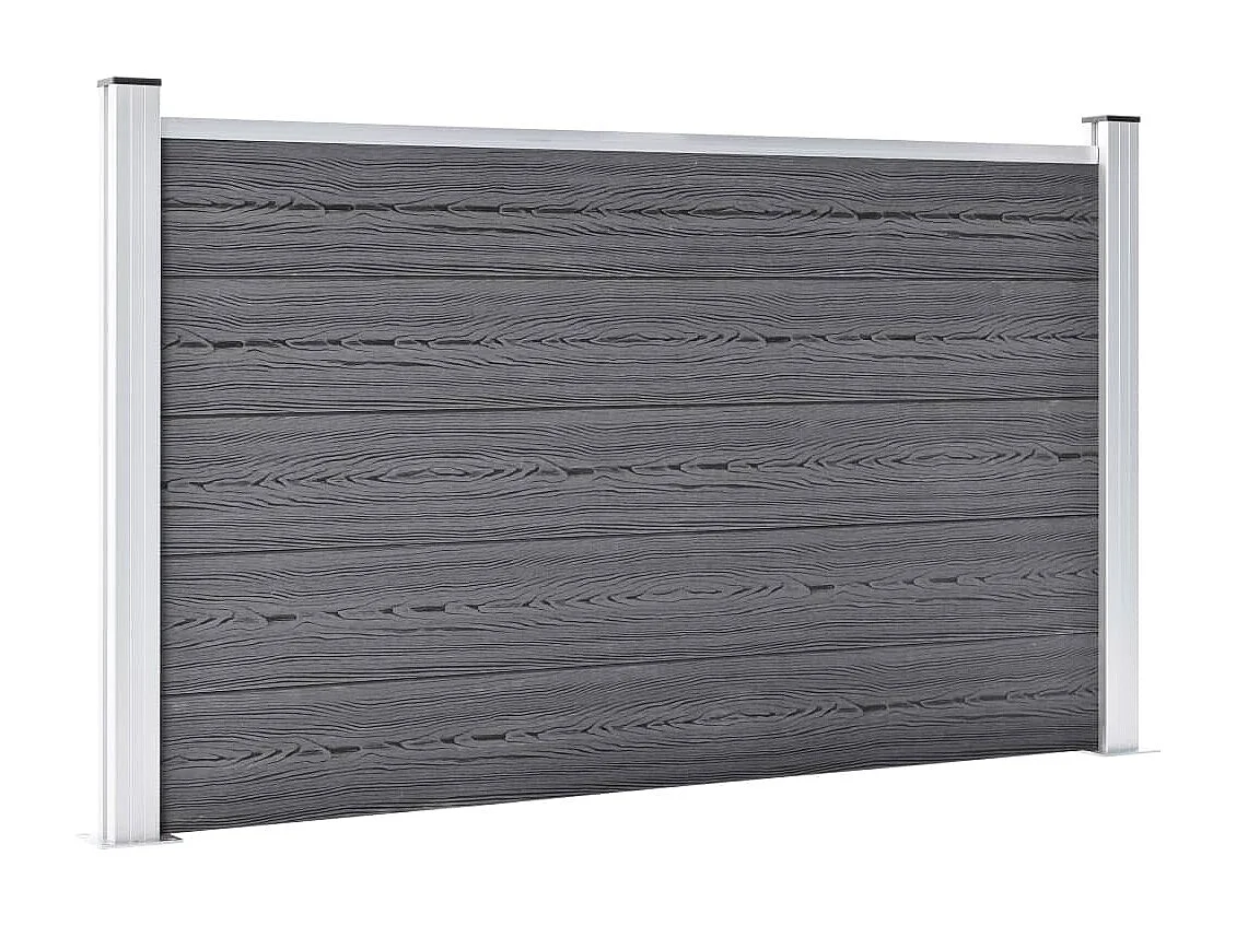 Cl?ture de jardin WPC 872x106 cm Gris