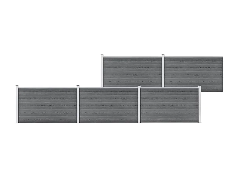 Cl?ture de jardin WPC 872x106 cm Gris