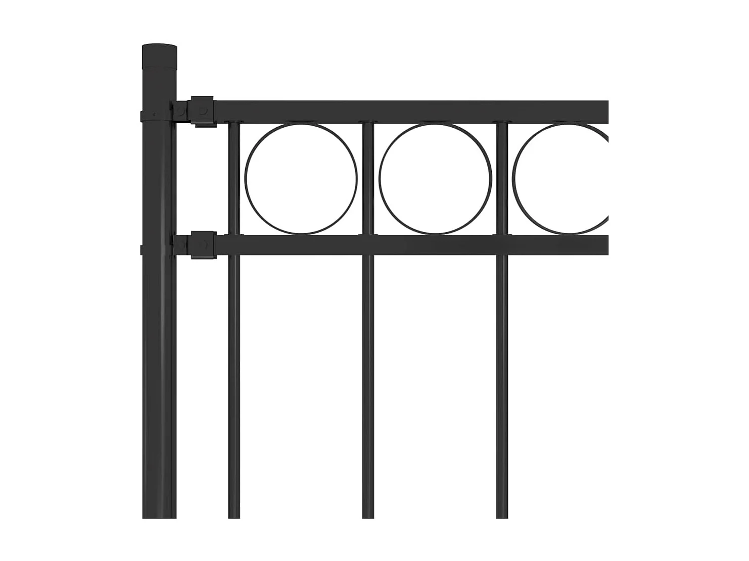 Cl?ture de jardin Acier 1,7x1 m Noir