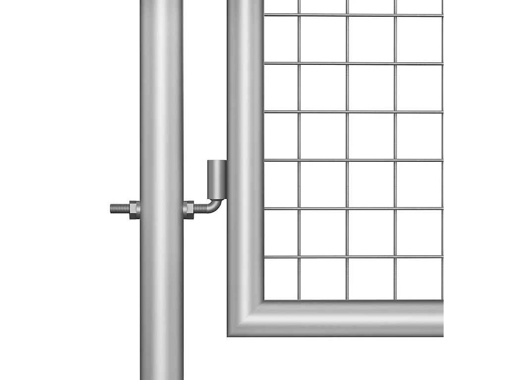 Porte de jardin Acier galvanisé 105x250 cm Argenté