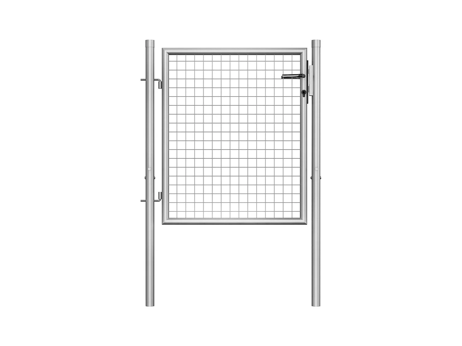 Porte de jardin Acier galvanisé 105x125 cm Argenté