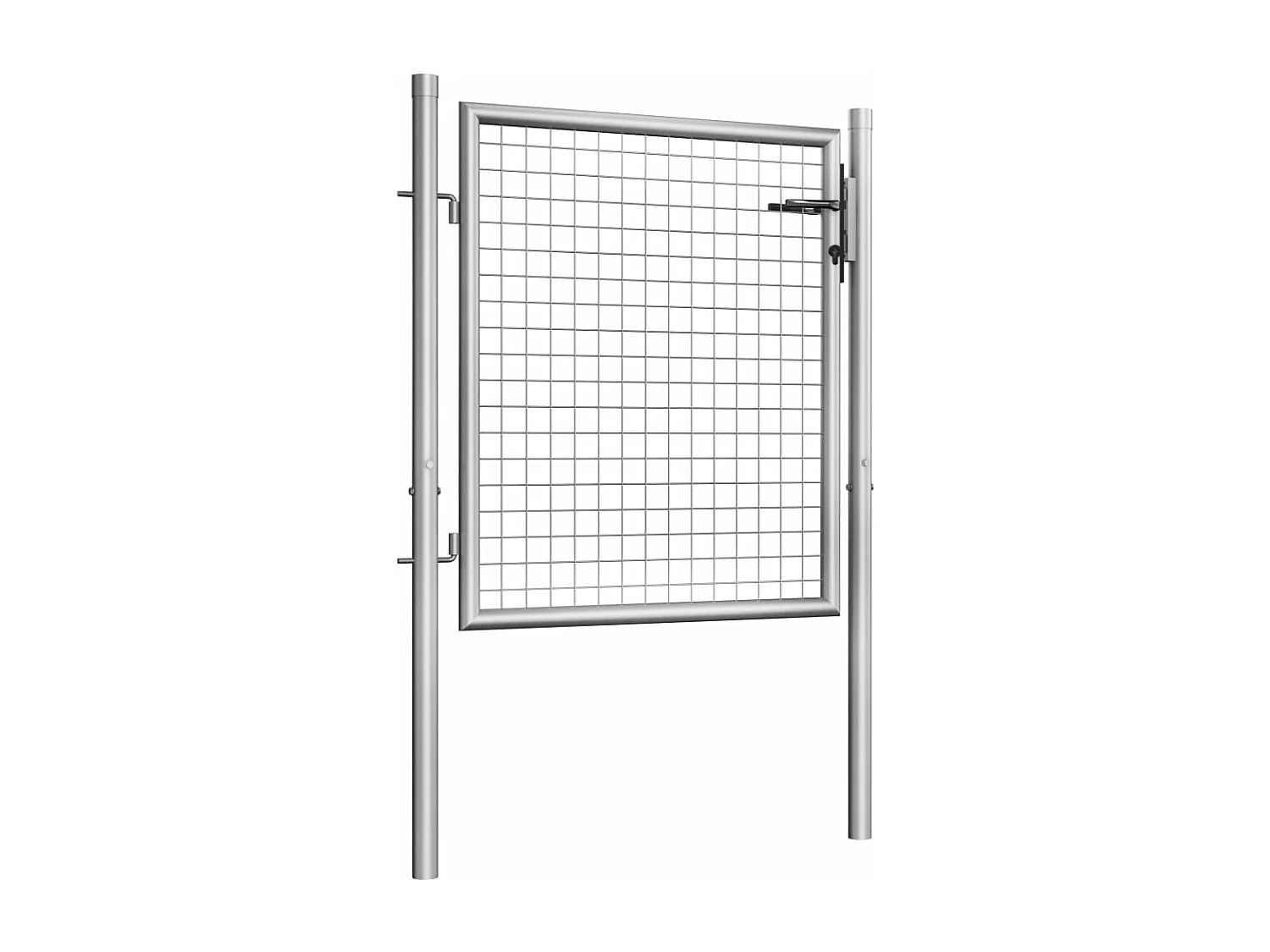 Porte de jardin Acier galvanisé 105x125 cm Argenté