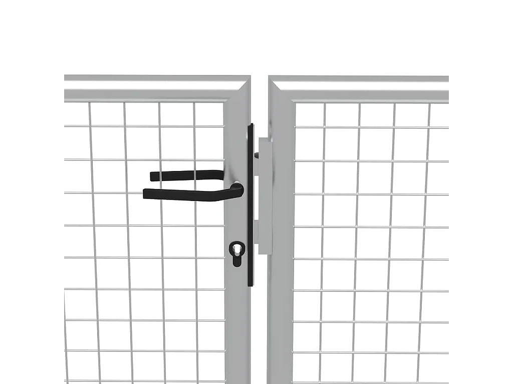 Porte de jardin Acier galvanisé 415x250 cm Argenté