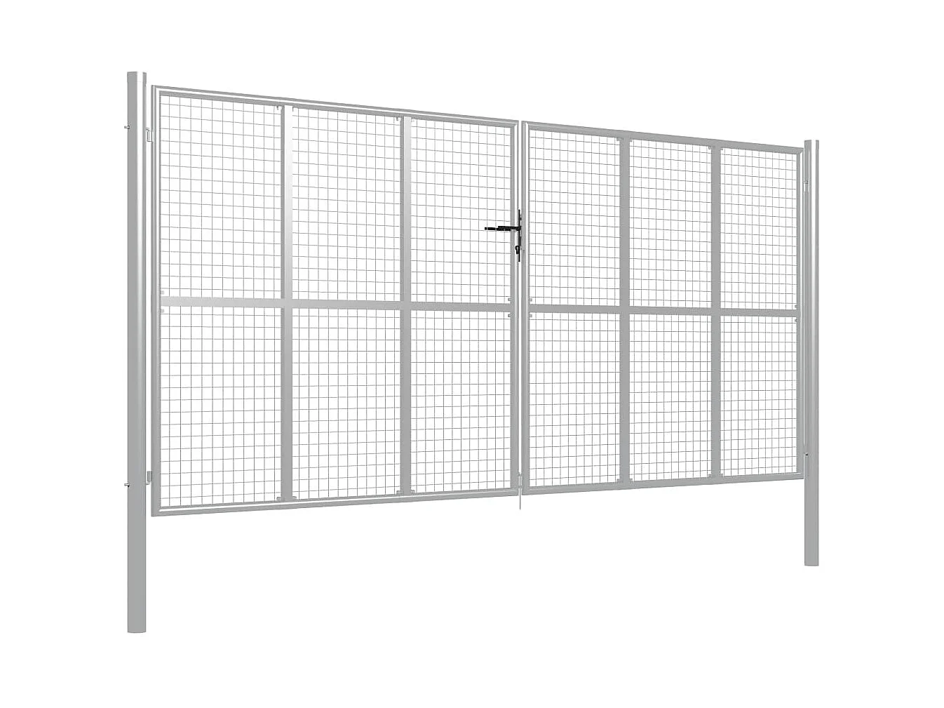 Porte de jardin Acier galvanisé 415x250 cm Argenté