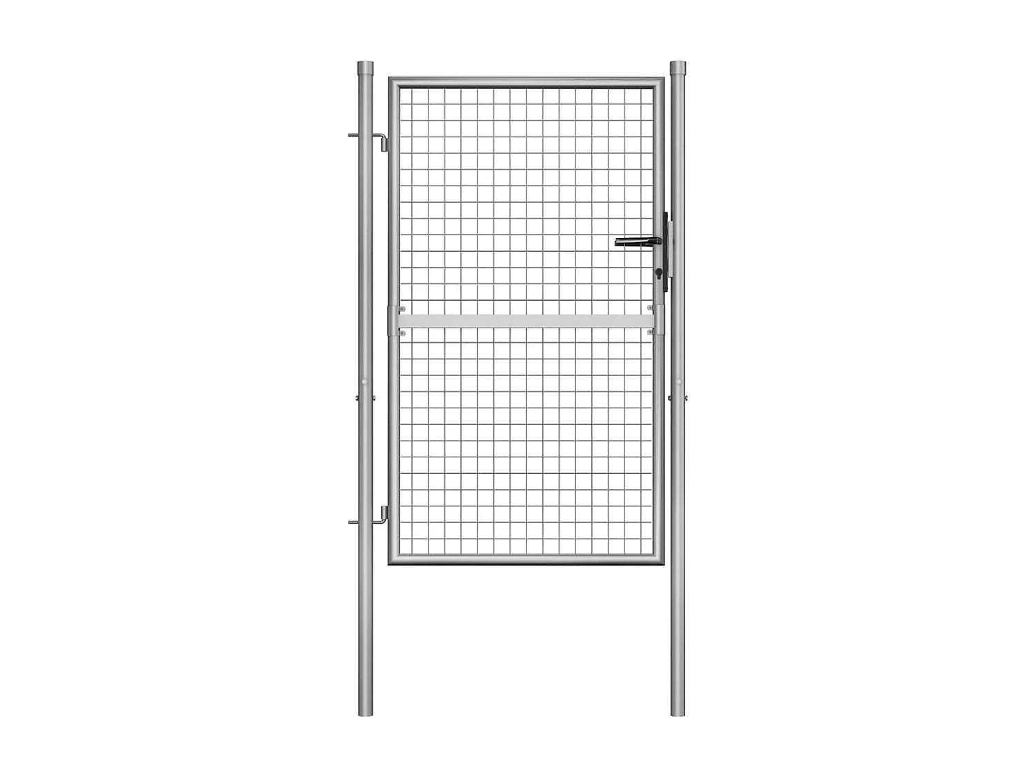 Cancello da giardino in acciaio zincato 105x175 cm Argento