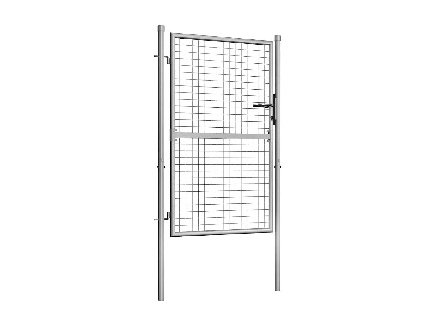 Cancello da giardino in acciaio zincato 105x175 cm Argento
