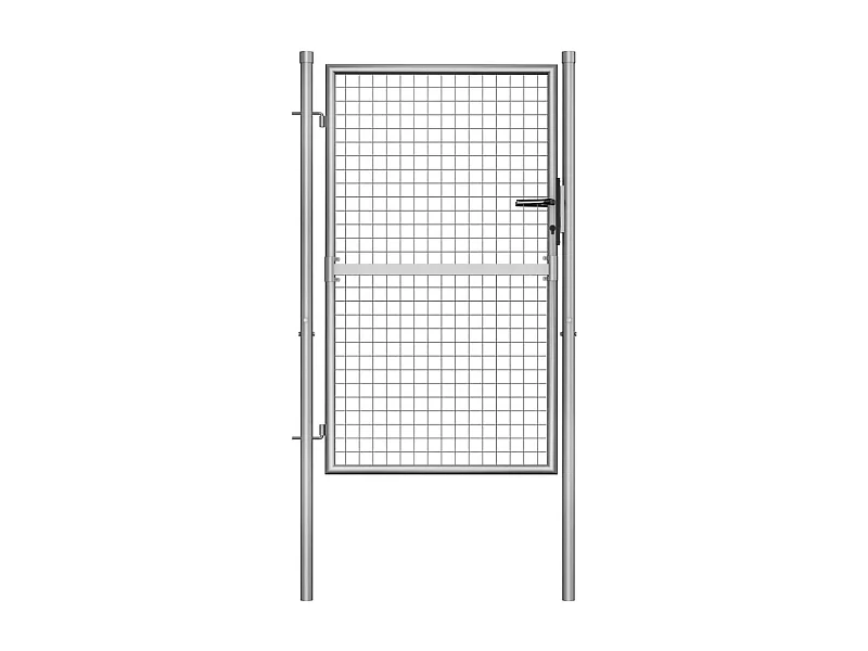 Puerta de jardín de acero galvanizado 105x175 cm Plata