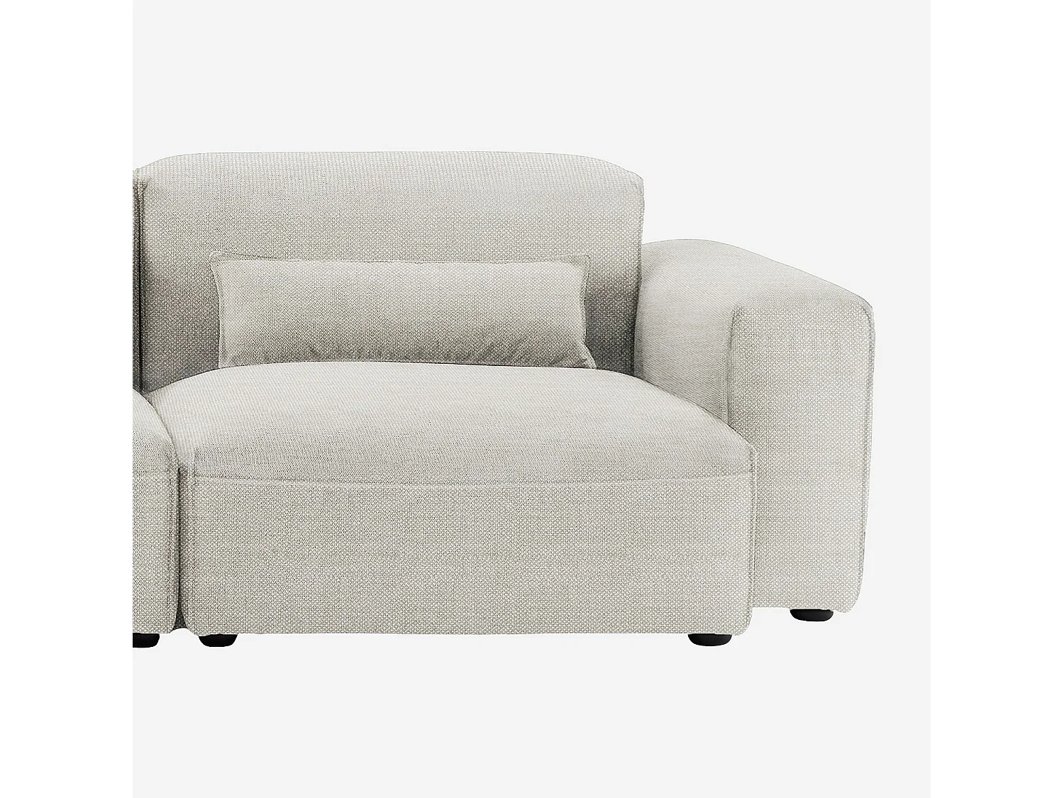 Habitat - Canapé 4 places en tissu - Beige mélangé - Kofi