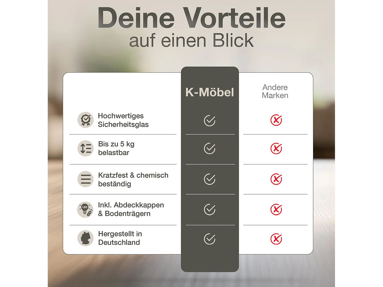 Lot de 4 étagères en verre - Transparentes - Pour vitrines sur pied avec 1 porte