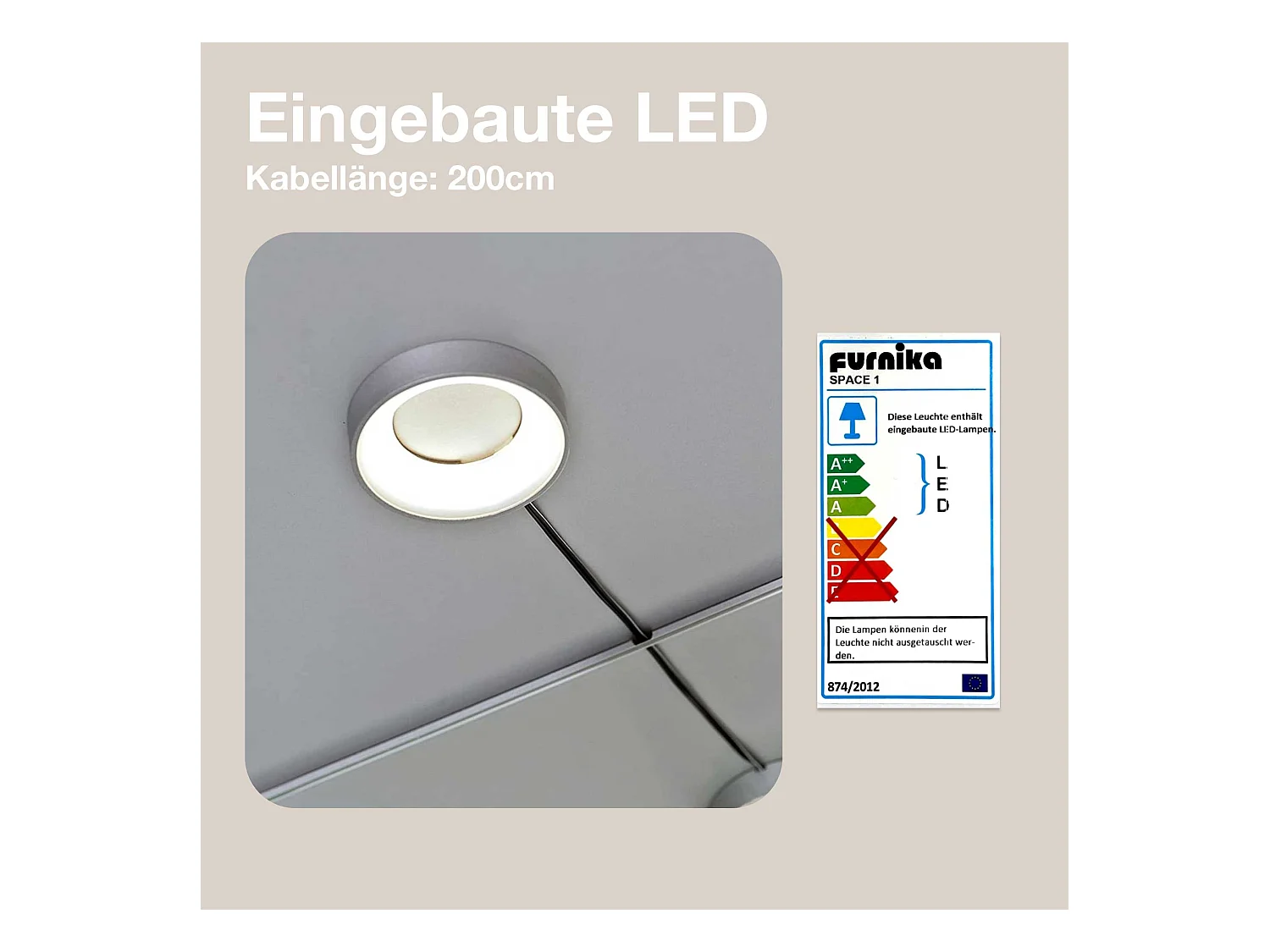 Standvitrine mit 1 Tür, 4 Höhenverstellbaren Glasböden & Spiegel - Mit LED-Beleuchtung- 176x37x33 cm - Silberfarben