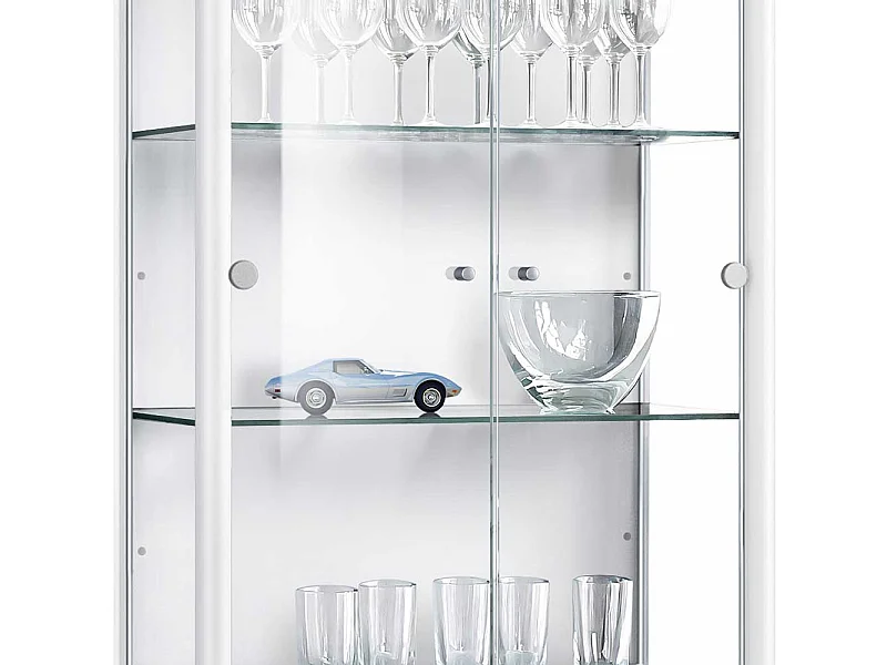 Glasböden 4er Set - Transparent - für Standvitrinen mit 2 Türen