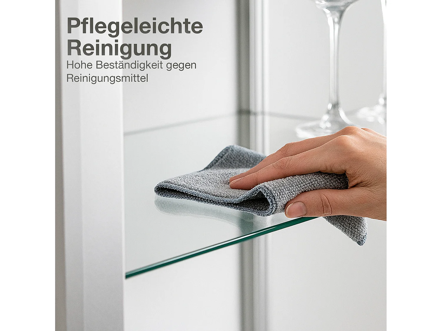 Lot de 4 étagères en verre - Transparentes - Pour vitrines sur pied avec 2 portes