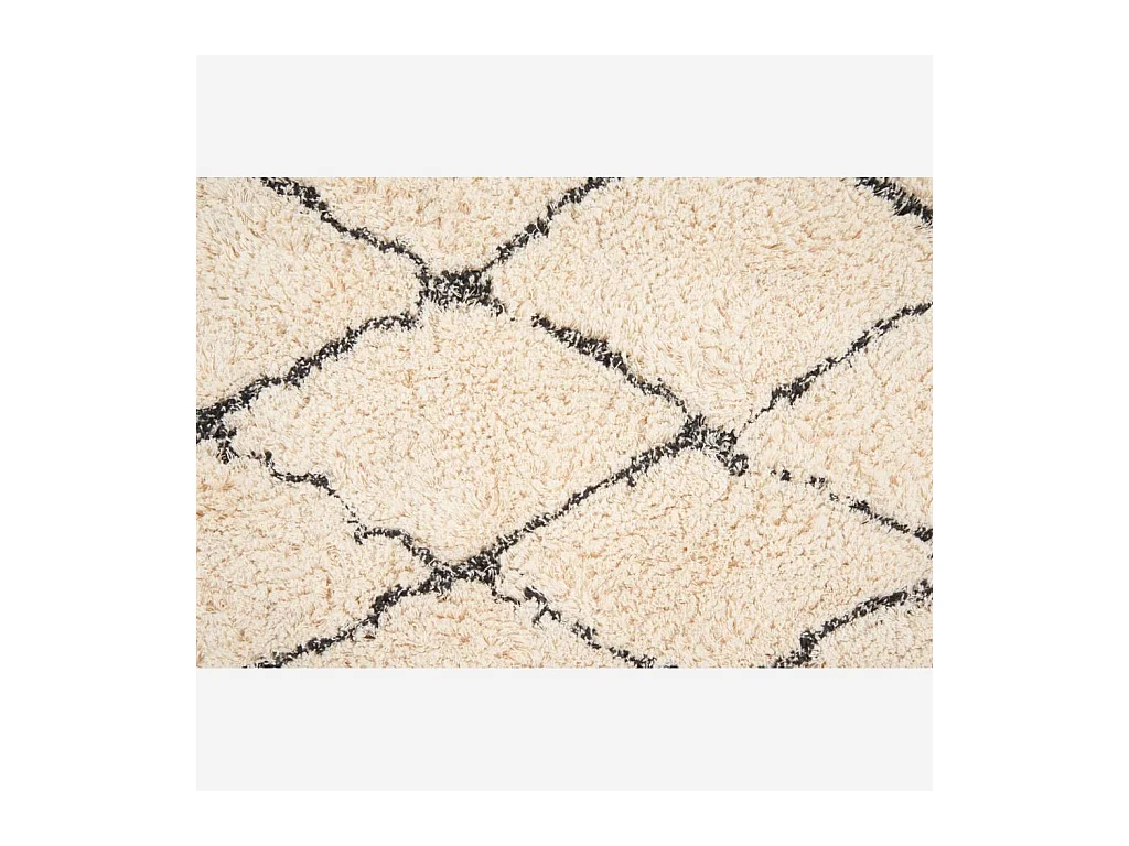 Habitat - Tapis en coton tufté main - 170 x 240 cm - Motif noir et blanc - Jiddeth