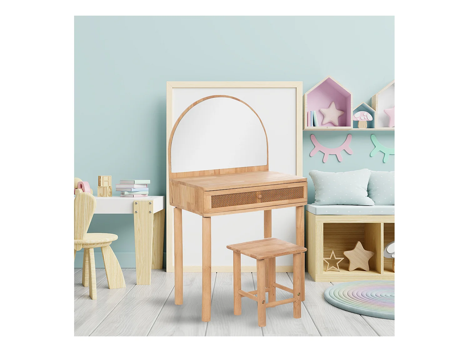 WELL HOME - Coiffeuse country + tabouret