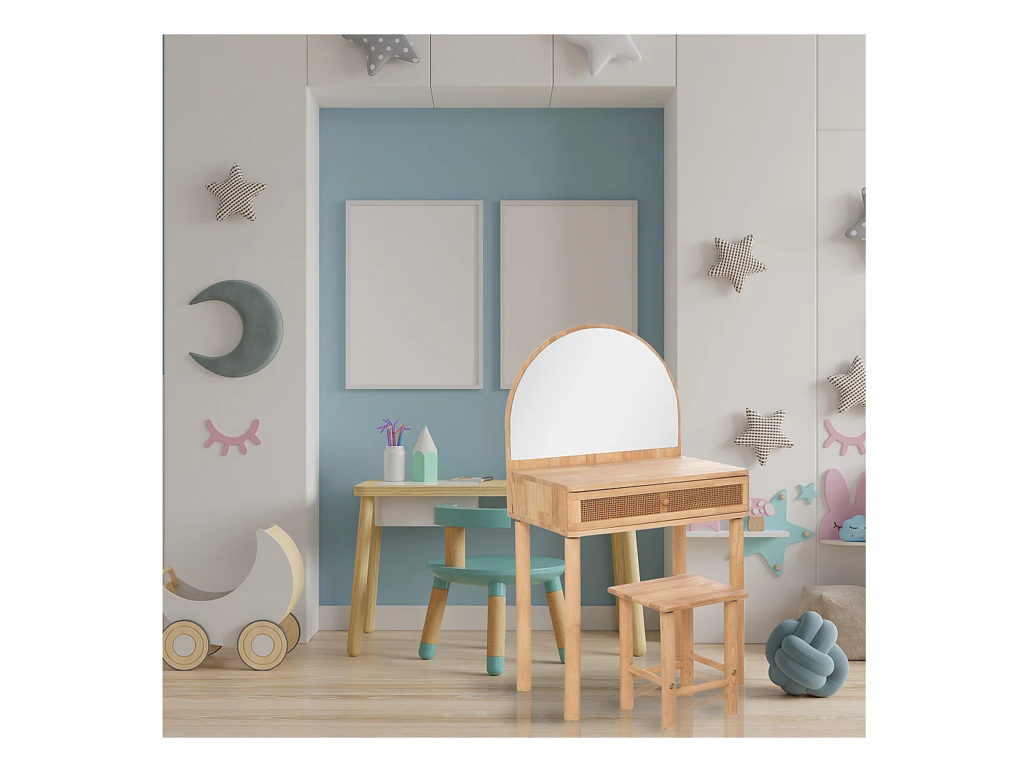 WELL HOME - Coiffeuse country + tabouret