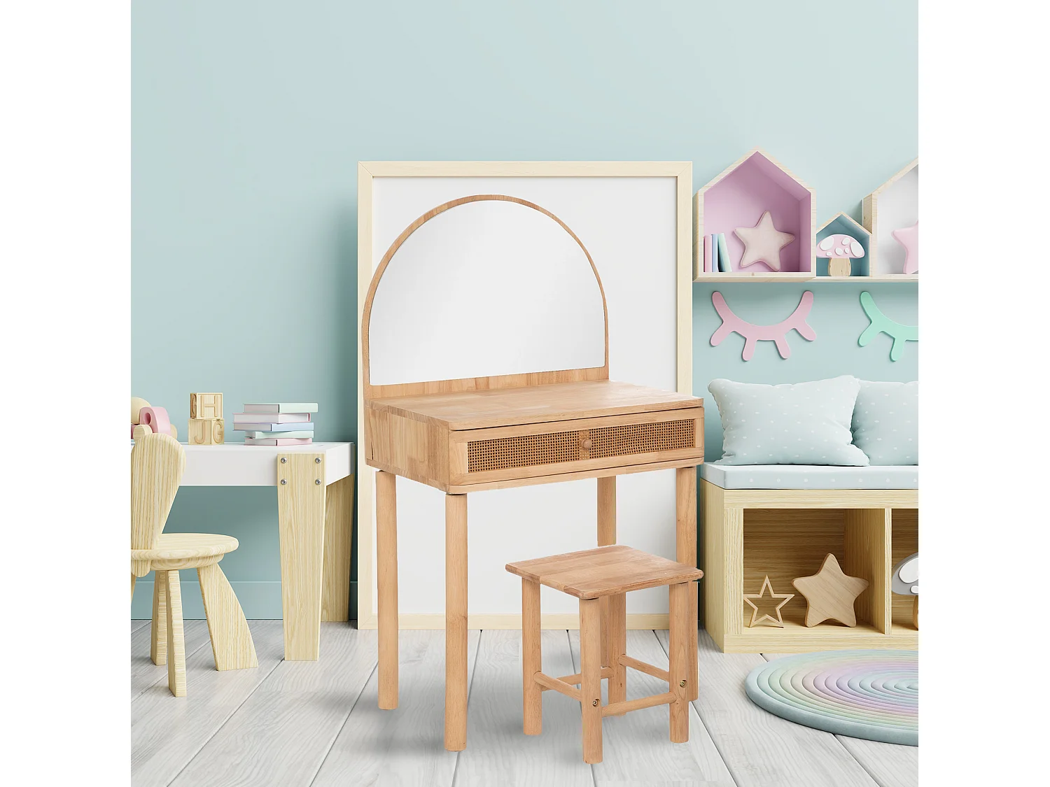 WELL HOME - Coiffeuse country + tabouret