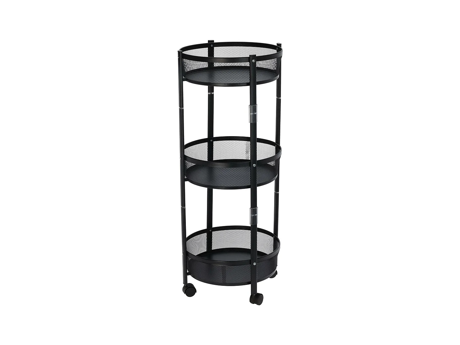 Well Home Chariot de cuisine pliant à roulettes Ø37x88cm