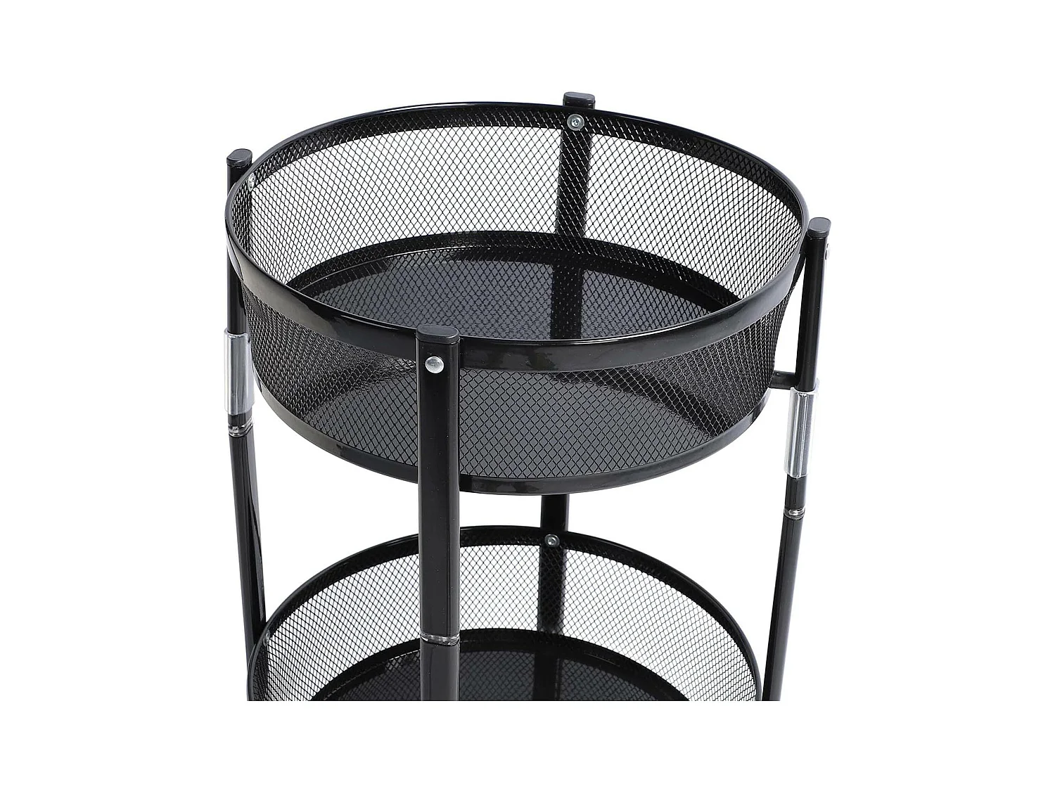 Well Home Chariot de cuisine pliant à roulettes Ø37x88cm