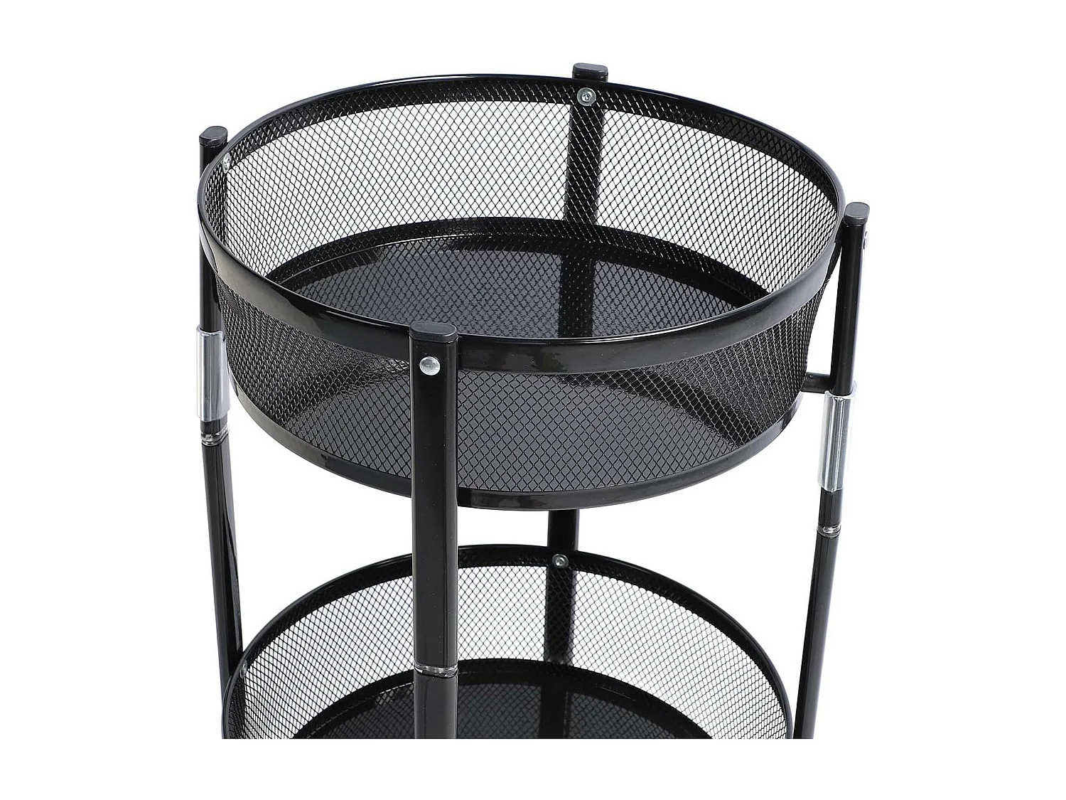 Well Home Chariot de cuisine pliant à roulettes Ø37x88cm