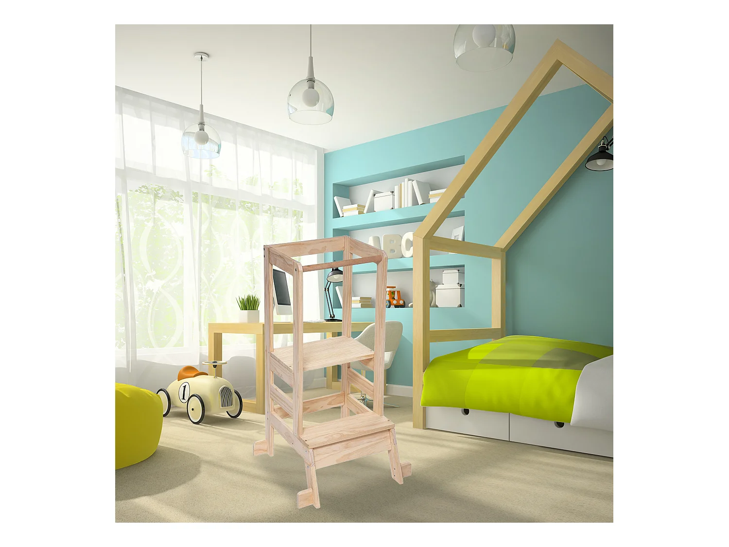 WELL HOME - Tour d'observation pour enfants "léa", beige