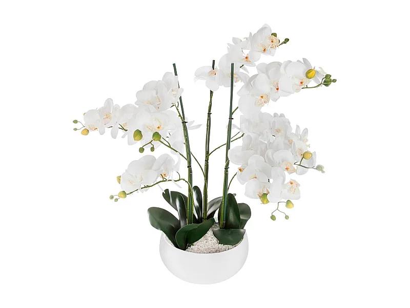 WELL HOME - Pot à orchidées en céramique blanche H65