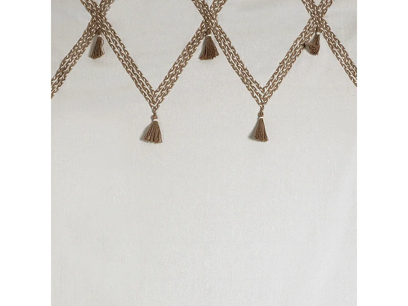 WELL HOME - Rideau en coton "Carmen" 140x260 jute