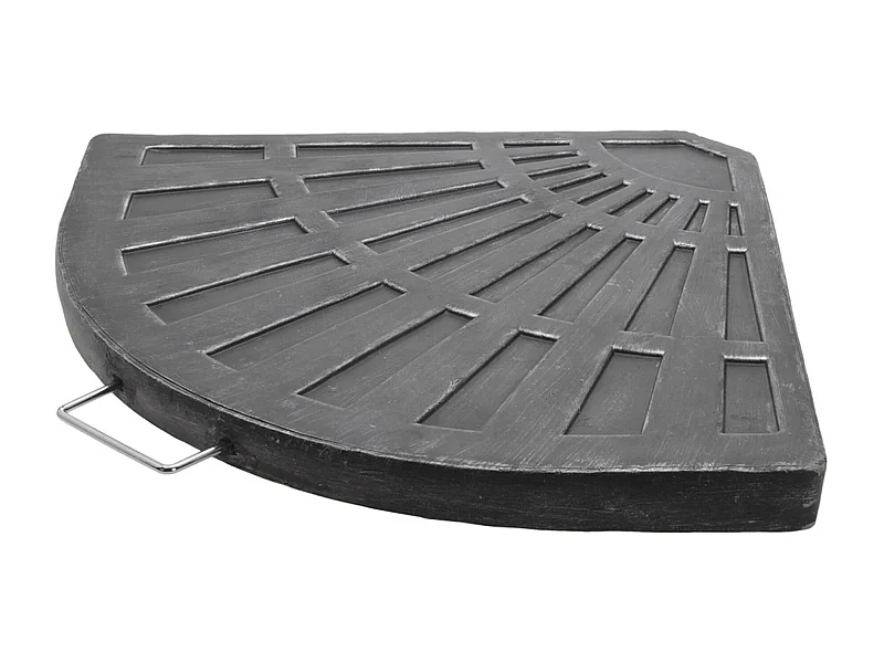 Well Home Base en Ciment pour Parasol - Design Moderne et Résistant en Noir Argent