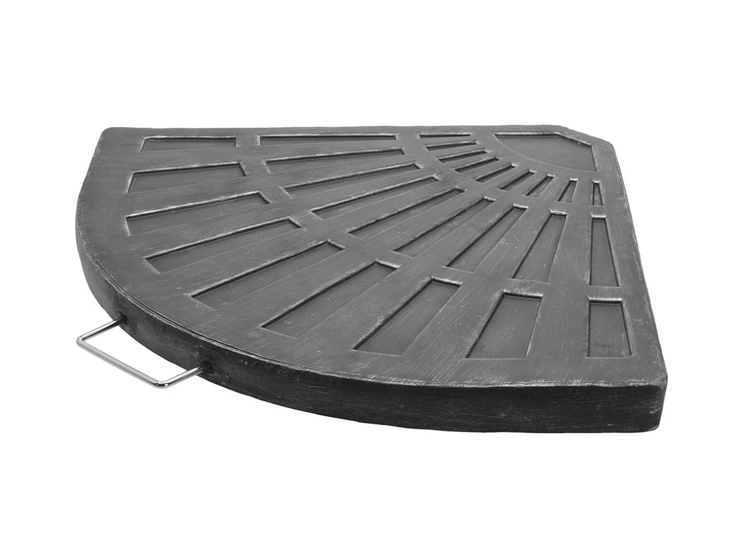 Well Home Base en Ciment pour Parasol - Design Moderne et Résistant en Noir Argent