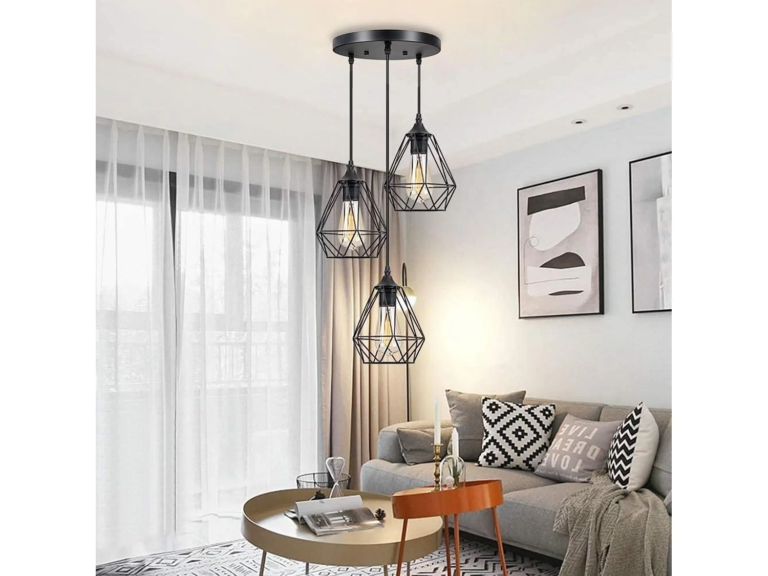 WELL HOME - Lampe à suspension en fil x 3