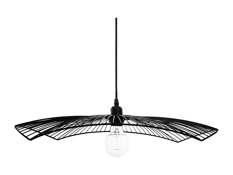 WELL HOME - Lampe chapeau suspendue en fil noir