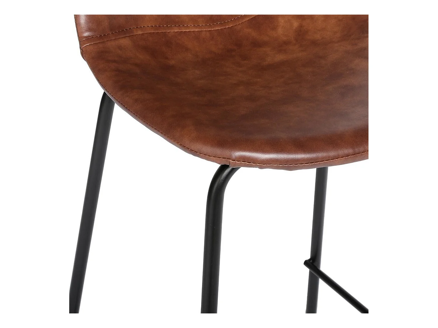 WELL HOME - Lot de 2 tabourets de bar marron "Vladi"