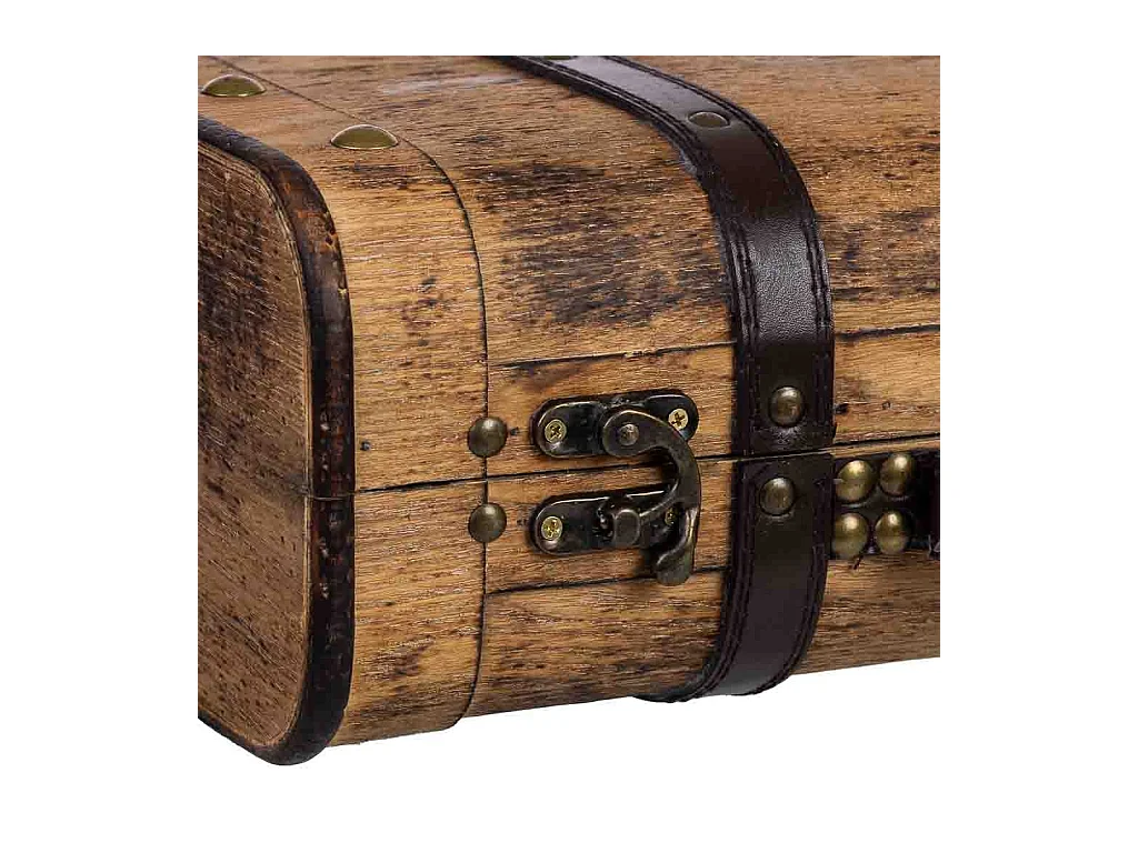 Mala de Madeira Castanha, 38x23x13A cm