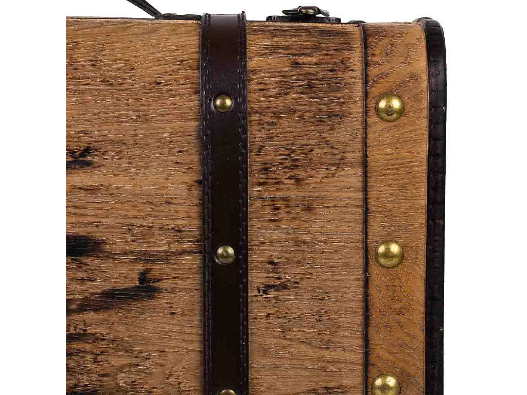 Mala de Madeira Castanha, 38x23x13A cm