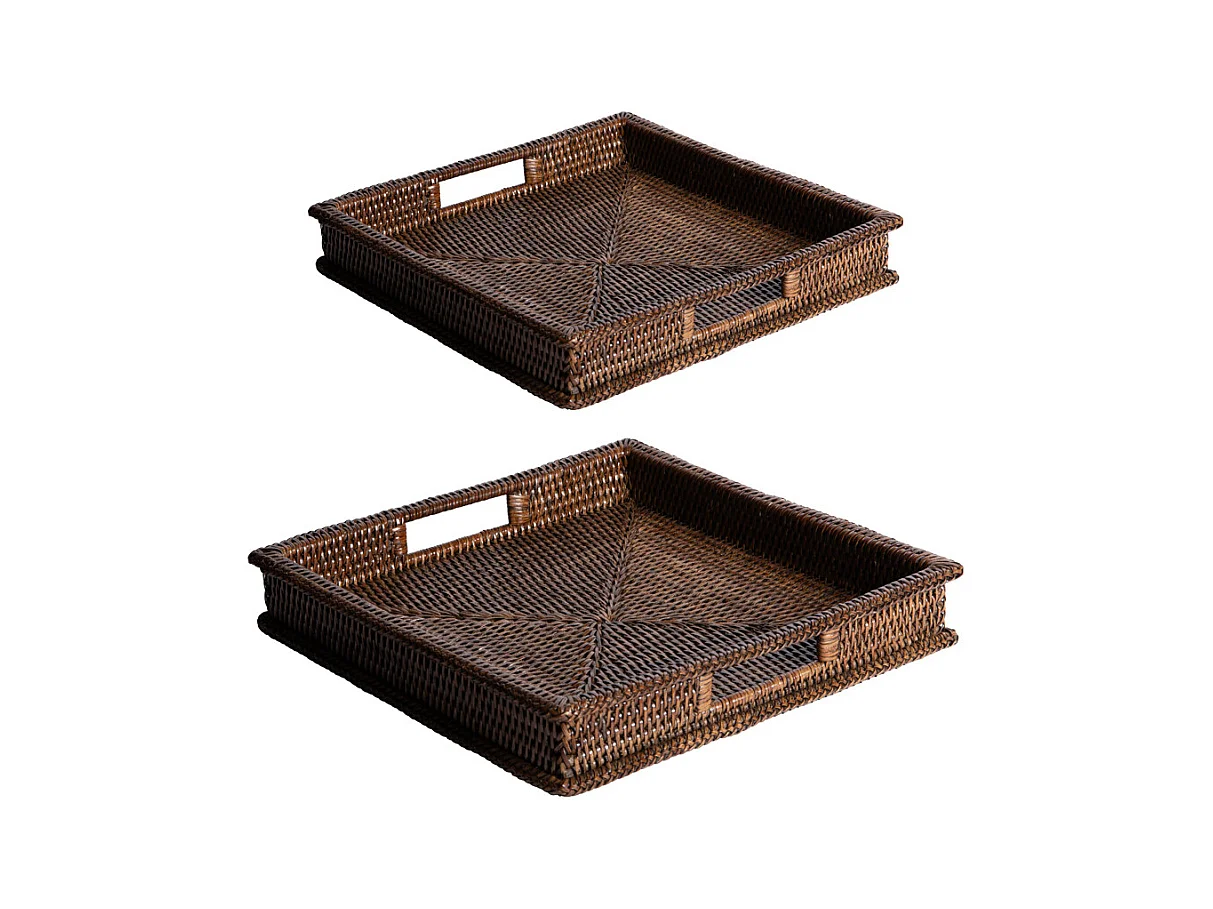 Set de 2 plateaux carré Saya 35 et 40 cm