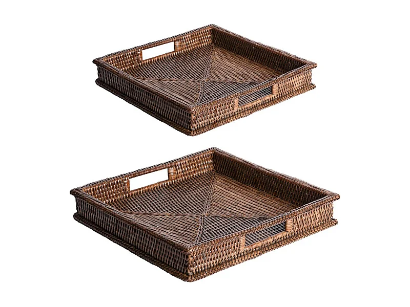 Set de 2 plateaux carré Saya 35 et 40 cm