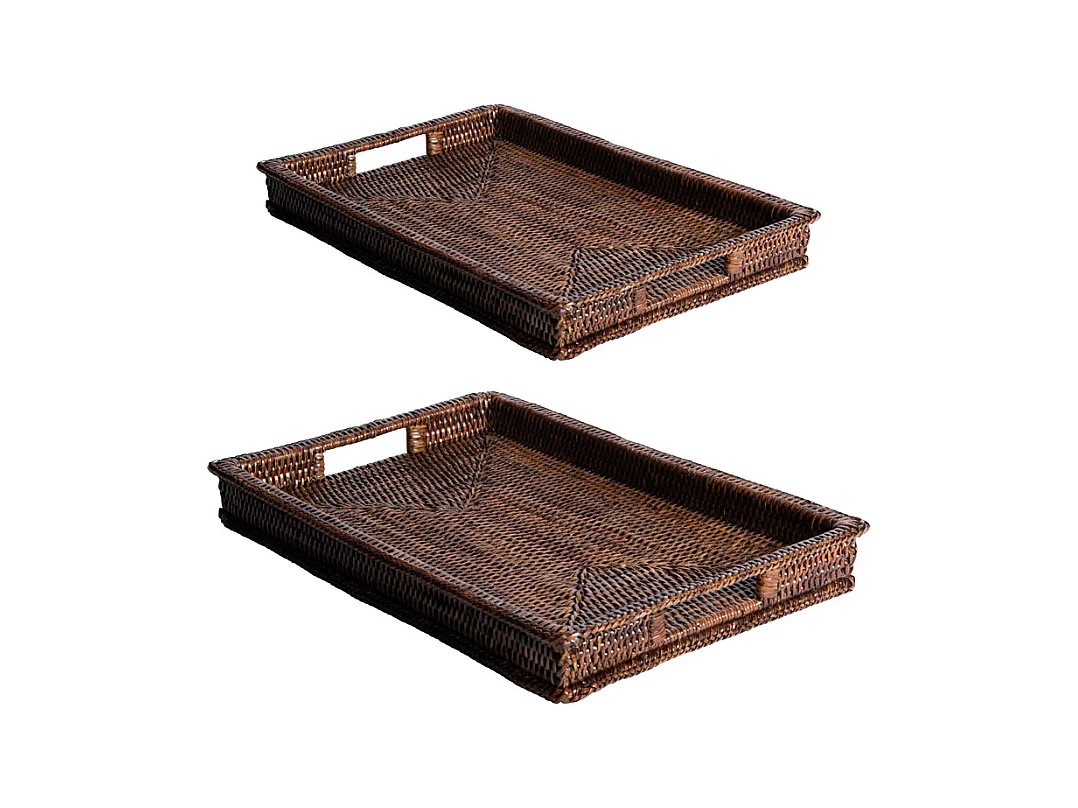 Set de 2 plateaux rectangle Saya 40 et 45 cm