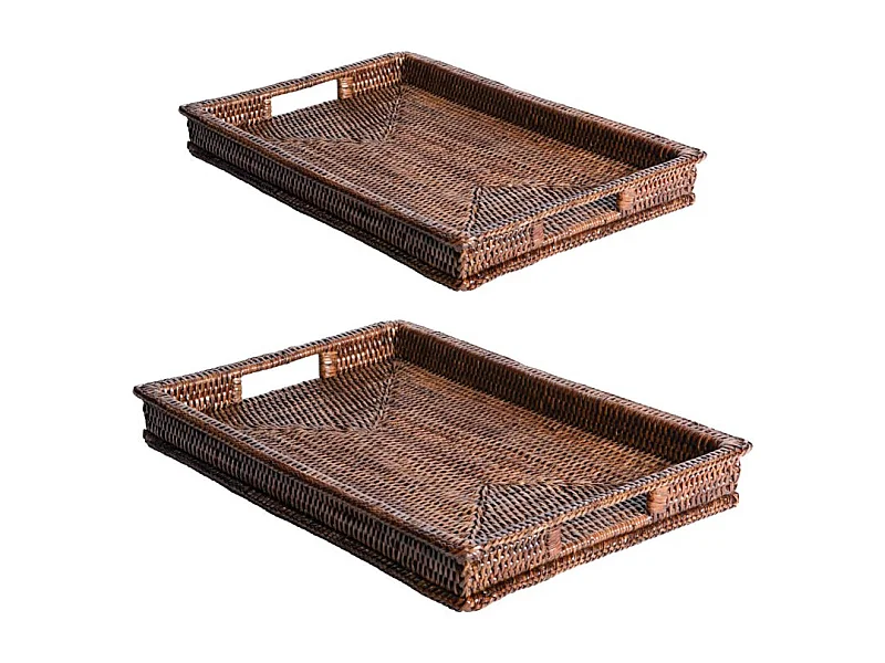 Set de 2 plateaux rectangle Saya 40 et 45 cm