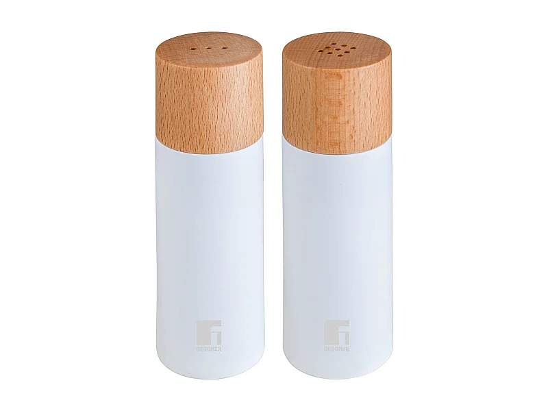 Ensemble salière et poivrière en bois NATURALLY Ø5x15,3 cm Bergner