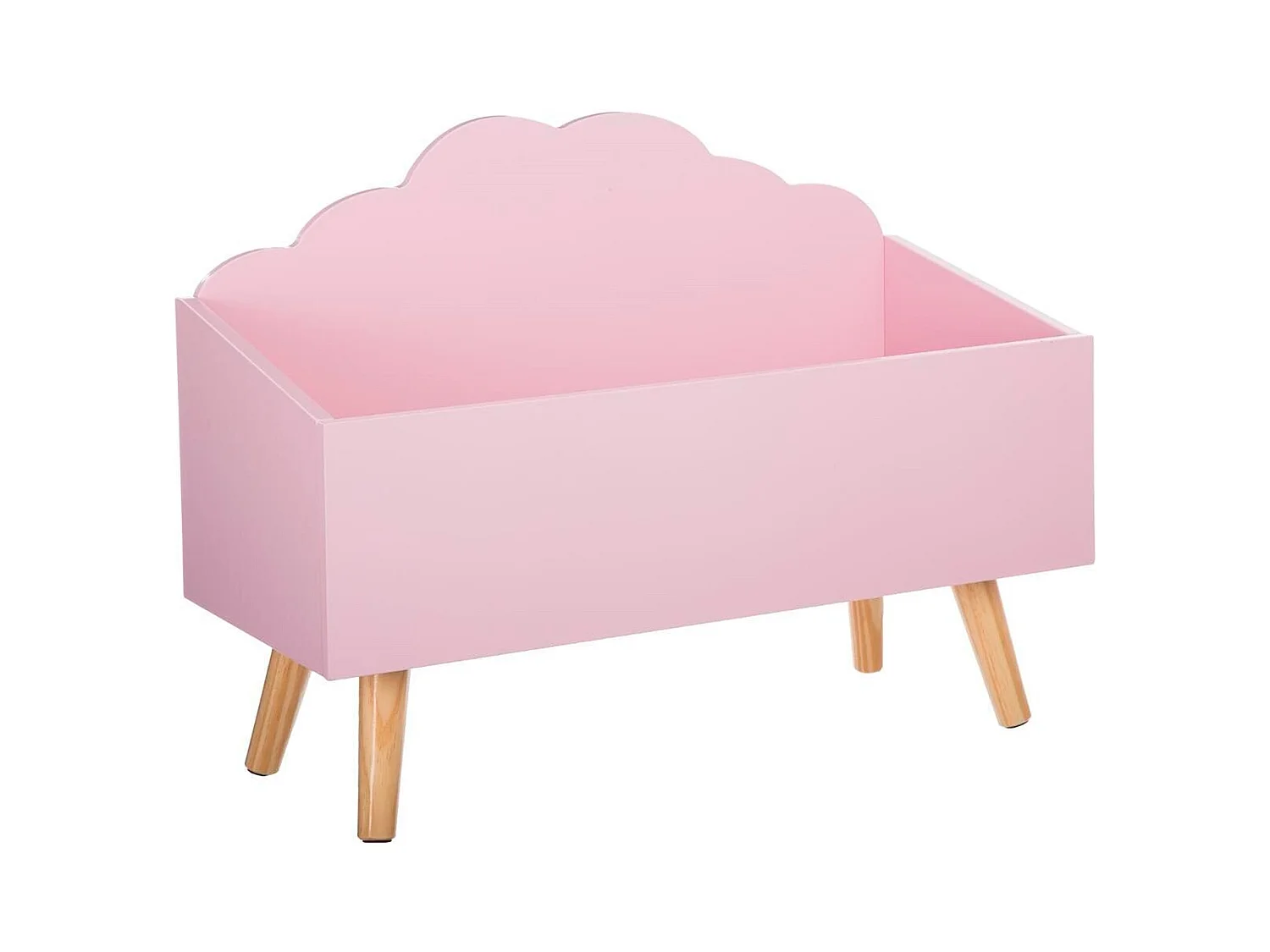 WELL HOME - Malle enfant "nuage" rose.