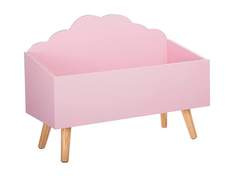 WELL HOME - Malle enfant "nuage" rose.