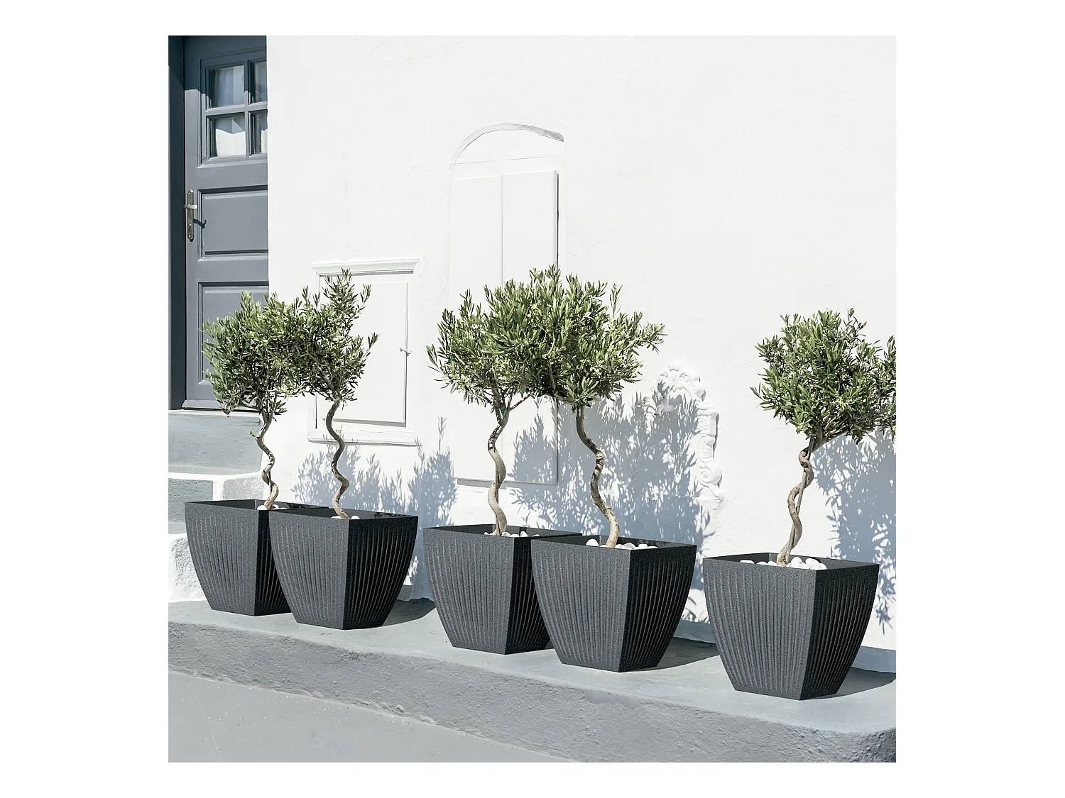 Pot Latia Carré HIGH Ø40x40 Mocca