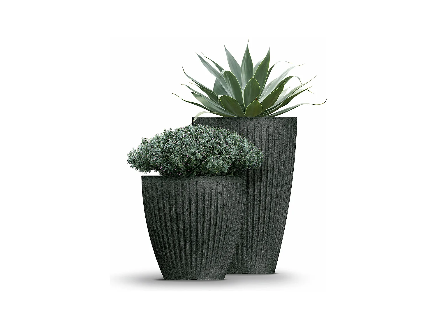 Pot de fleur Latia Round MIDL Ø60x58 granit graphite