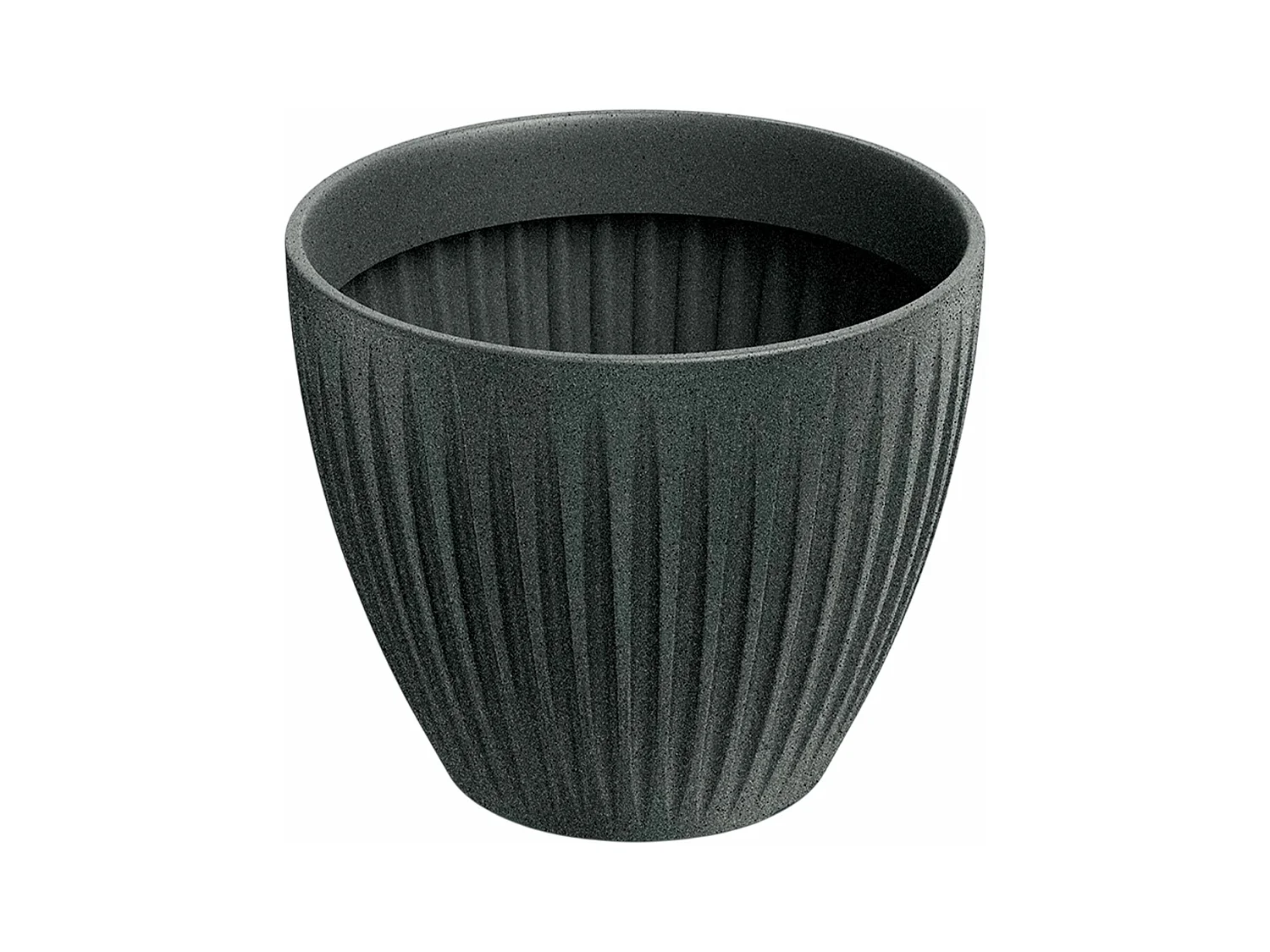 Pot de fleurs rond Latia Ø30x25 granit graphite