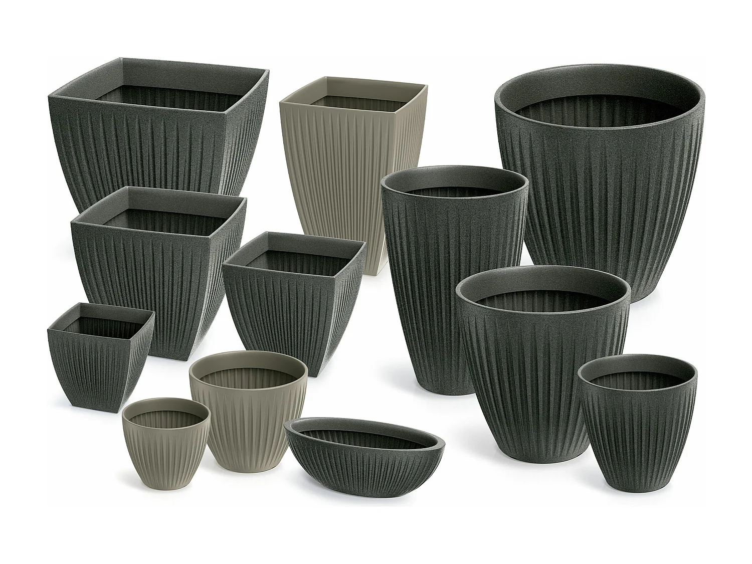 Pot Latia Carré MIDL Ø48x48 Mocca