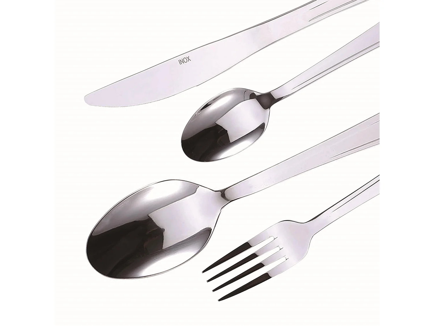 Ménagère TORINO 24 pièces en acier inoxydable Bergner